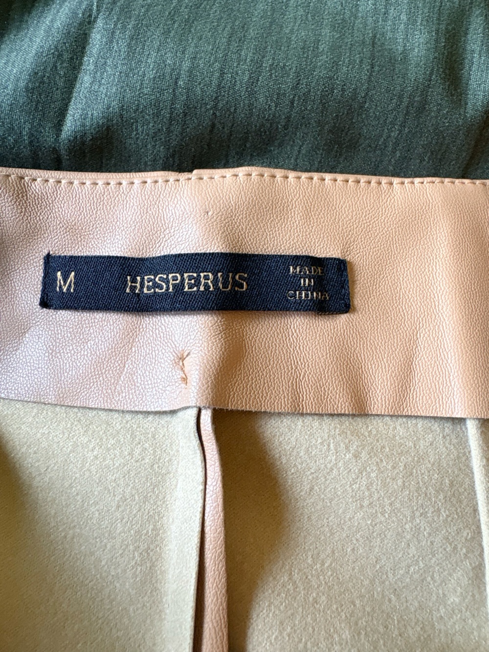 NWOT Tie-Waist Tan Beige Faux Leather Skort - Picture 6 of 6